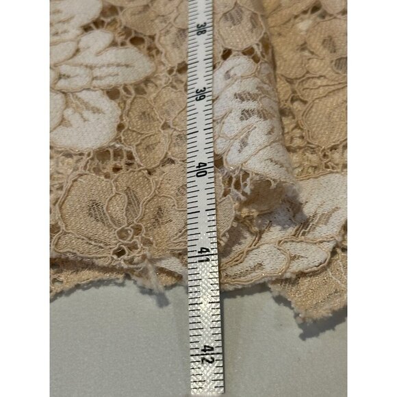 Saylor Beige/White Floral Mermaid Lacy Dress Size Small - Picture 6 of 10